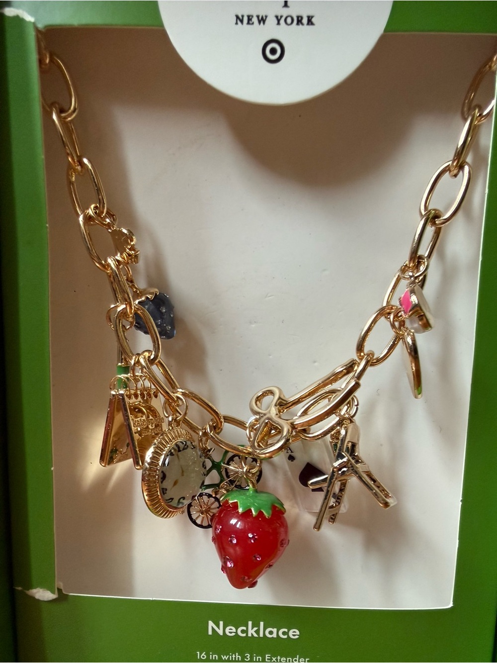 kate spade x target Gold Charm Necklace - Picture 5 of 6